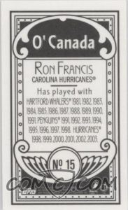 Mini O Canada Back Ron Francis