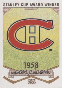 Stanley Cup Winners Montreal Canadiens 1958