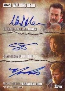 Triple Autographs Negan, Glenn Rhee, Abraham Ford