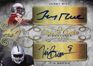 Classic Combos Signatures Jerry Rice, Tim Brown