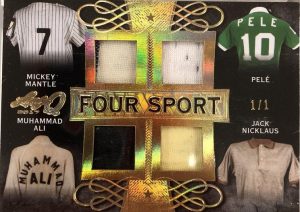 Four Sport Memorabilia Mickey Mantle, Pele, Muhammad Ali, Jack Nicklaus