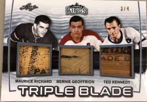Triple Blade Maurice Richard, Bernie Geoffrion, Ted Kennedy