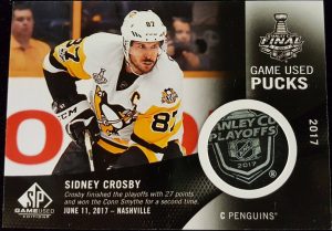 Stanley Cup Finals Game Used Pucks Sidney Crosby