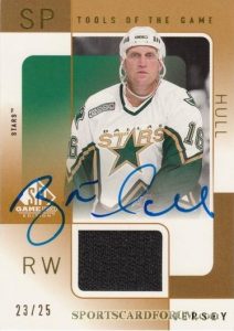 Tools of the Game Autographed Gold Brett Hull