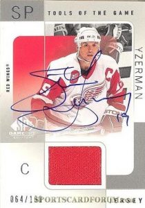 Tools of the Game Autographed Silver Steve Yzerman