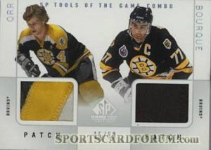 Tools of the Game Combo Patch Bobby Orr, Ray Bourque