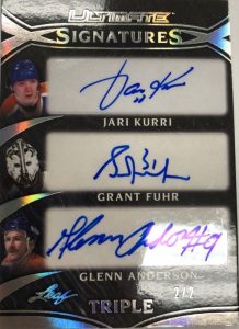 Ultimate Signatures 3 Jari Kurri, Grant Fuhr, Glenn Anderson