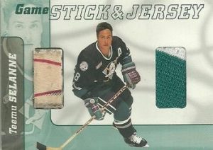 Game-Used Stick and Jersey Teemu Selanne