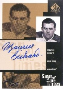 Sign of the Times Gold Maurice Richard