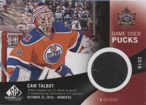 2016 NHL Heritage Classic Game-Used Puck Cam Talbot