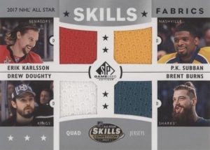 2017 NHL All-Star Skills Fabrics Quad Erik Karlsson, P.K. Subban, Drew Doughty, Brent Burns