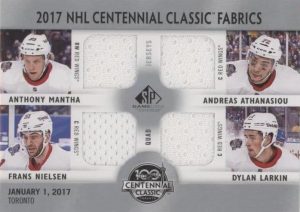2017 NHL Centennial Classic Fabrics Quad Anthony Mantha, Andreas Athanasiou, Frans Nielsen, Dylan Larkin