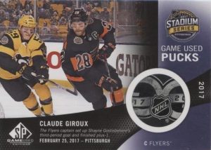 2017 NHL Stadium Series Game-Used Puck Claude Giroux