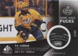 2017 NHL Stanley Cup Finals Game-Used Puck P.K. Subban