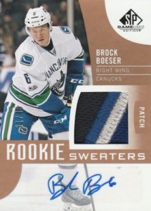 Rookie Sweaters Patch Auto Brock Boeser