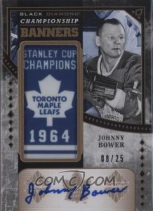 Championship Banners Gold Auto Johnny Bower