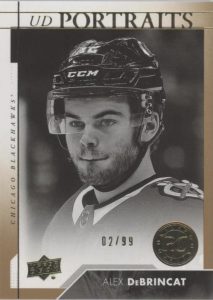 UD Portraits Rookies Gold Alex DeBrincat