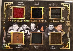 Vintage Memorabilia 6 Frank Brimsek, Eddie Shore, Tiny Thompson, Dit Clapper, Bobby Orr, Milt Schmidt