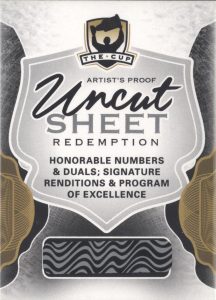 Artist's Proof Uncut Sheet Redemption