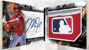 Auto MLB Logo Man Patch Book Mike Trout