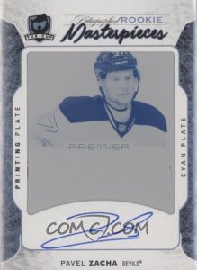 Auto Rookie Plates Cyan UD Premier Pavel Zacha