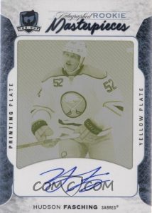 Auto Rookie Plates Yellw UD Black Hudson Fasching