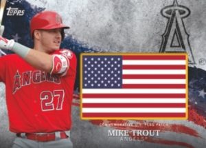 MLB Independence Day Flag Patch Mike Trout