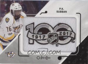 Manufactured Patches 100th Anniversary Logo PK Subban