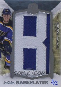 Notable Nameplates Robby Fabbri