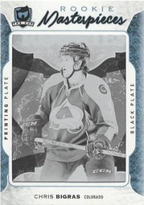 Rookie Plates Black Exqusite Gold Chris Bigras