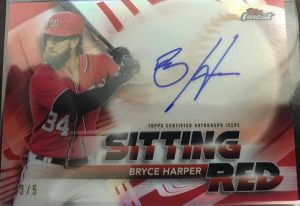 Sitting Red Autographs Bryce Harper