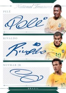 Triple Signatures Pele, Rivaldo, Neymar Jr