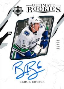 Ultimate Rookie Auto Brock Boeser