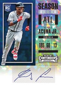 Contenders Season Ticket Auto Ronald Acuna Jr