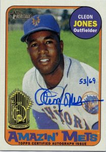 Amazin' Mets Auto Cleon Jones