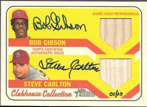 Clubhouse Collection Dual Auto Relic Bob Gibson, Steve Carlton