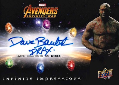 Infinite Impressions Inscriptions Dave Bautista as Drax