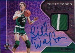 Postseason Heroes Auto Materials Purple Bill Walton