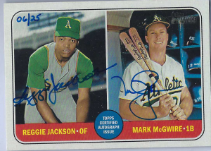 Real Ones Dual Auto Reggie Jackson, Mark McGwire