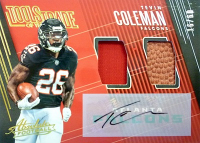 Tools of the Trade Double Auto Relics Tevin Coleman