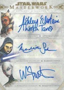 Triple Auto Ashley Eckstein as Ahsoka Tano, Meredith Salenger as Barriss Offee, & Nika Futterman as Asajj Ventress