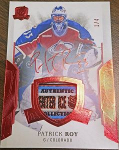 Base Red Foil Auto Tag Patrick Roy