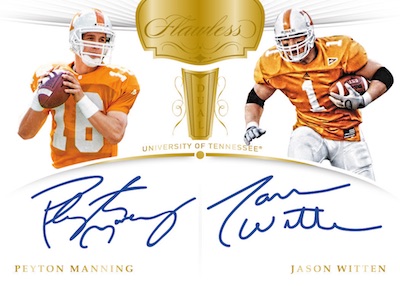 Flawless Dual Signatures Gold Peyton Manning, Jason Witten