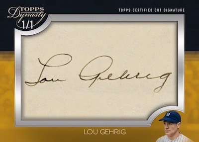 Cut Signature Lou Gehrig