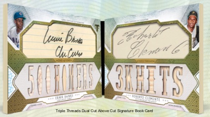 Dual Cut Above Cut Signatures Ernie Bank, Roberto Clemente