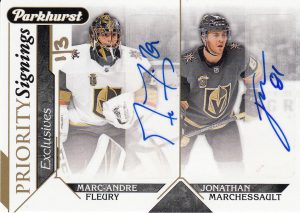 Priority Signings Exclusives Dual Marc-Andre Fleury, Jonathan Machessault