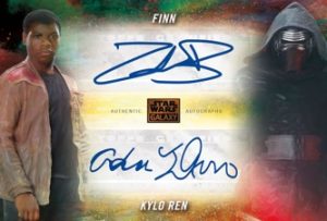 Dual Autographs Orange John Boyega as Finn & Adam Driver as Kylo Ren