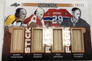Stick Rack 4 Gerry Cheevers, Bernie Parent, Ken Dryden, Jacques Plante Stick Rack 4 Gerry Cheevers, Bernie Parent, Ken Dryden, Jacques Plante