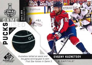 2018 Stanley Cup Finals Game-Used Pucks Evgeny Kuznetsov