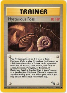 Complete Unlimited Fossil Set MINT Pokemon Card Common